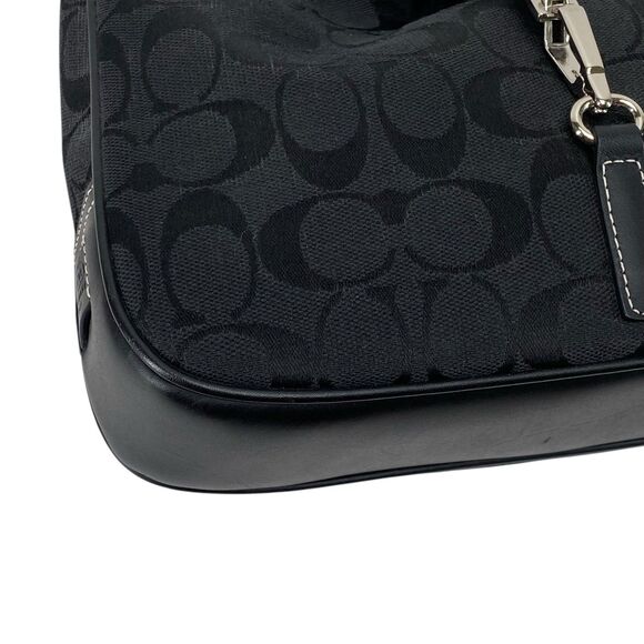 Vintage Coach Signature Clip Hobo 6091 Shoulder Bag Black - Picture 8 of 13